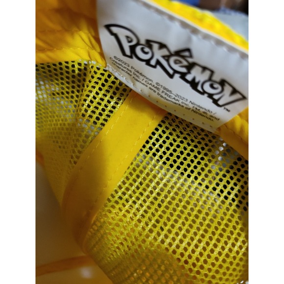 2017 Pikachu Face Foam Hat With Ears‎ Yellow Pokemon Snapback Cartoon Anime - Picture 5 of 5